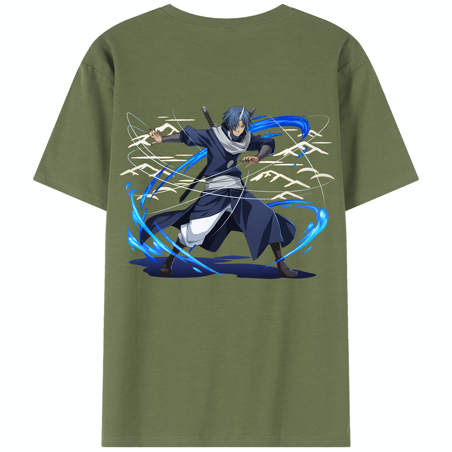 （画像用） 転スラ Regarding Reincarnated to Slime 綿100％半袖Tシャツ（背面プリント）